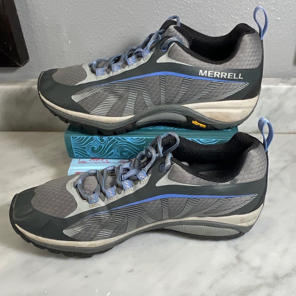 Grey Merrell Select Fresh Vibram Performance Hiking or Trail Sneakers Size 8.5 - Picture 4 of 9